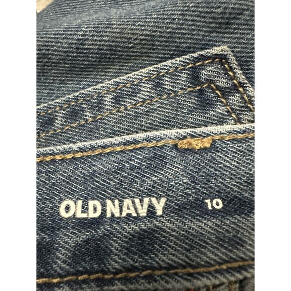 Old Navy Womens High Rise Slouchy Straight Raw Hem Distressed Jeans size 10 - Picture 4 of 14